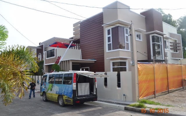 New solar power system in modern subdivision in Angeles City